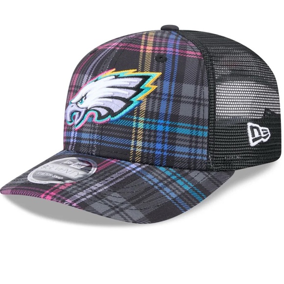 🦅 New Era 2024 Philadelphia Eagles Crucial Catch 9SEVENTY Trucker Hat 🏈 🎀 - Picture 1 of 10